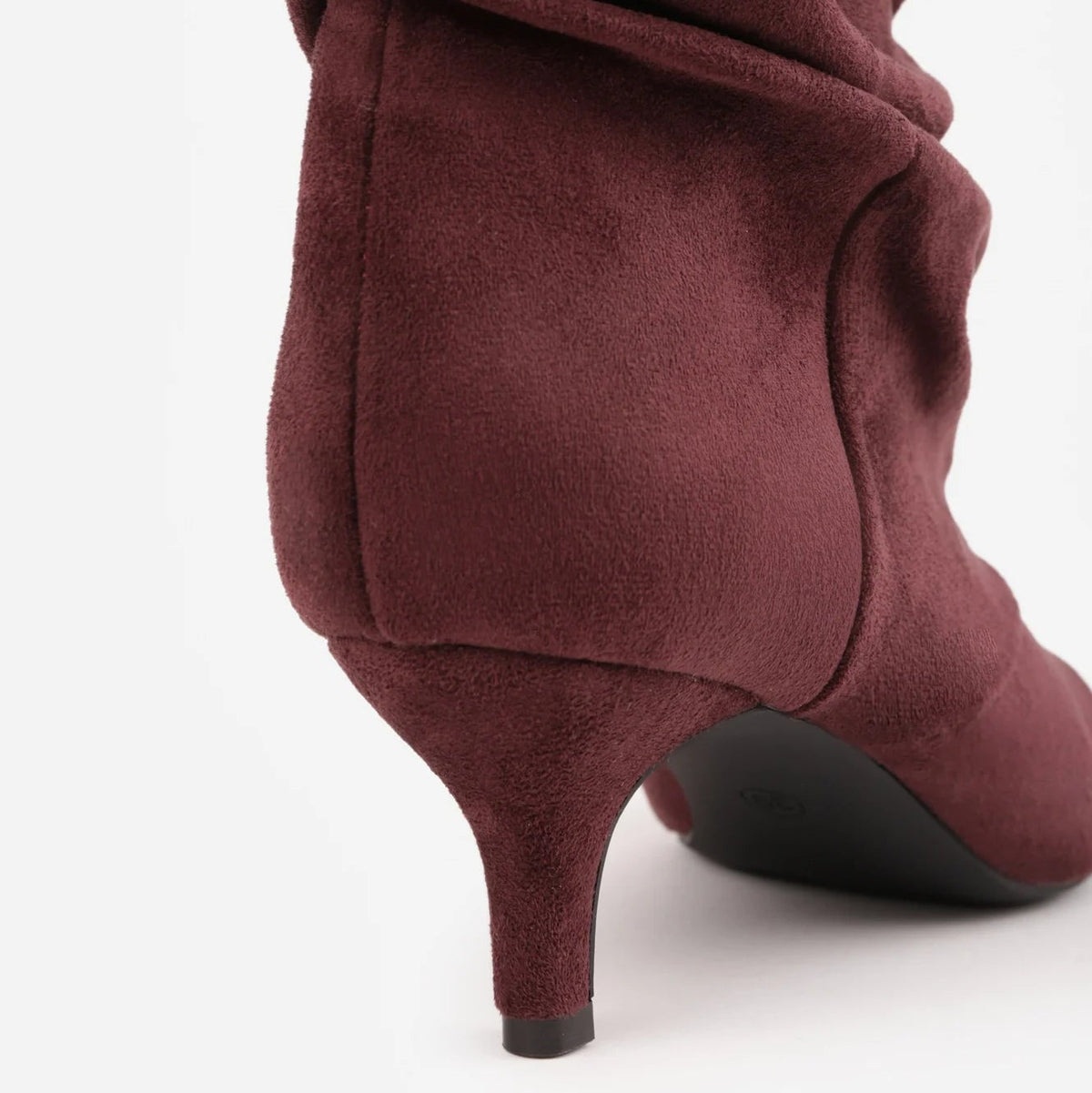 Demi-boots à talons aiguilles et tige froncée