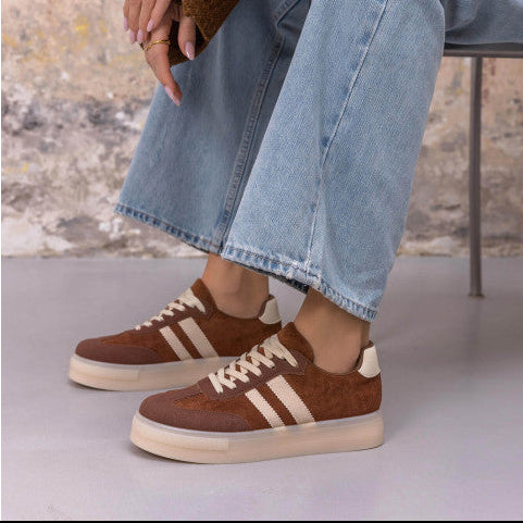 Baskets Plateformes Style Rétro