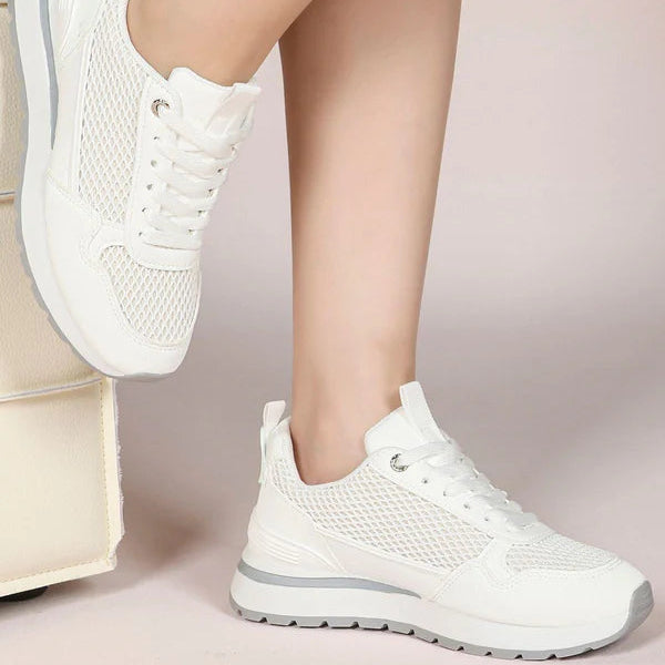 Baskets confortables à lacets en maille