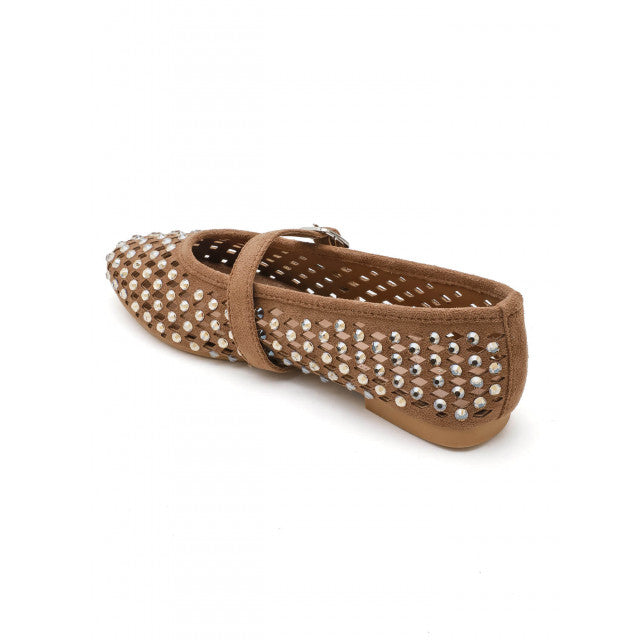 Ballerines à Studs Argentés