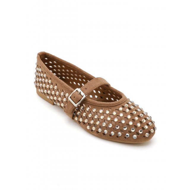 Ballerines à Studs Argentés