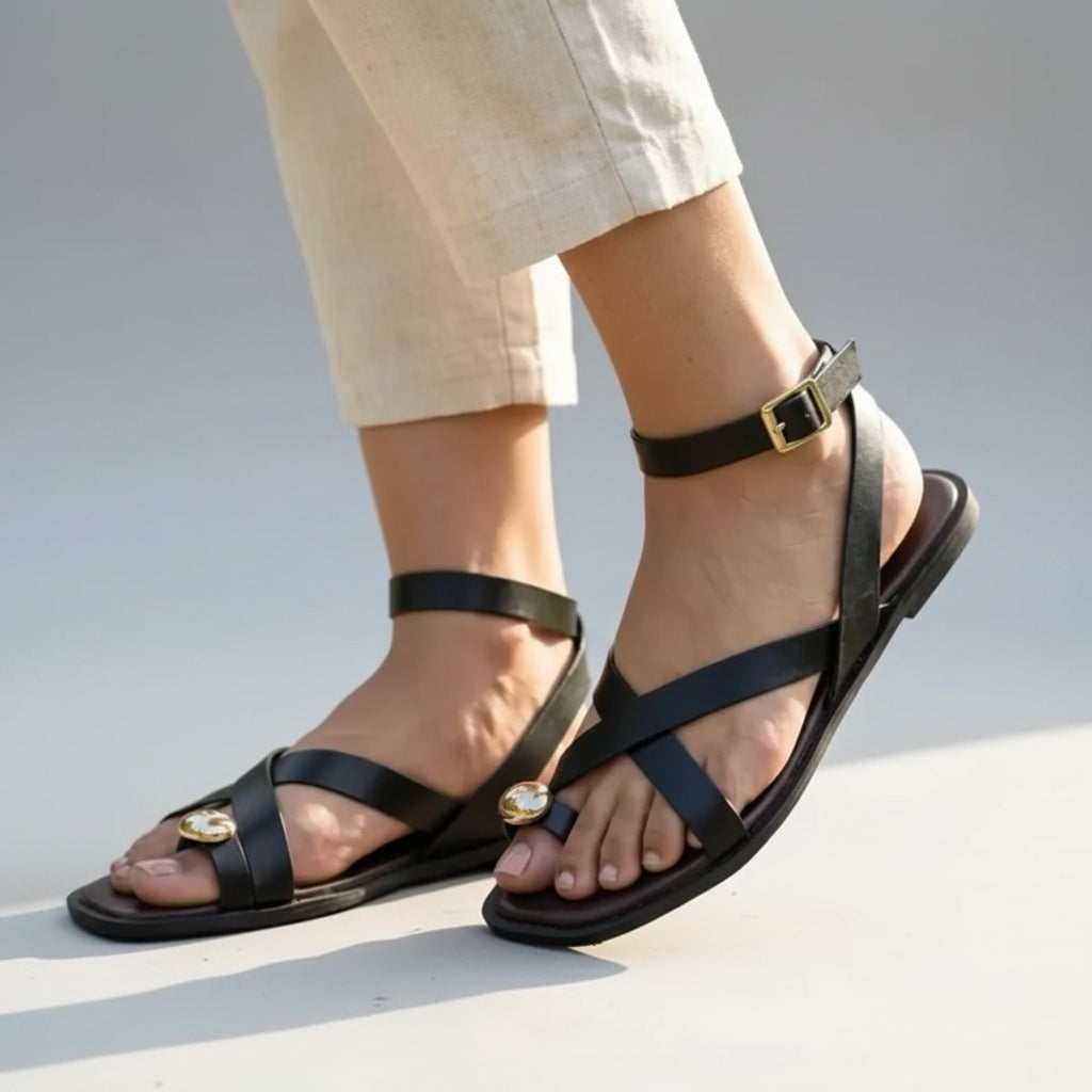 Sandales "Athéna" à Brides Croisées