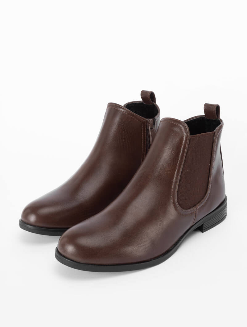 Bottines plates chelsea en simili