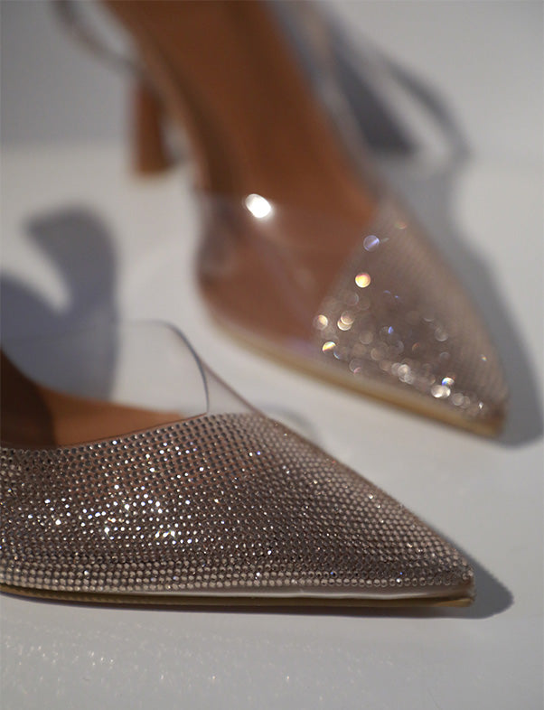 Escarpins à talon transparent