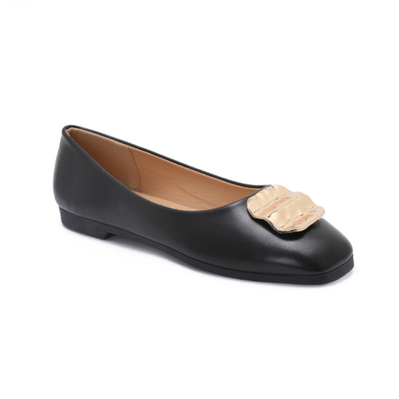 Ballerines à détail métallique