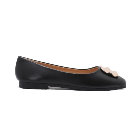 Ballerines à détail métallique