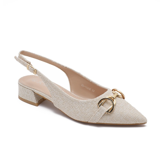 Escarpins Slingback à Mors Doré