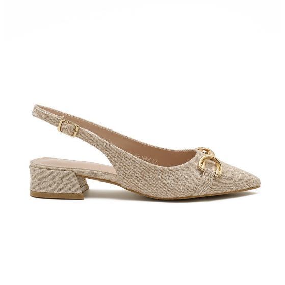 Escarpins Slingback à Mors Doré