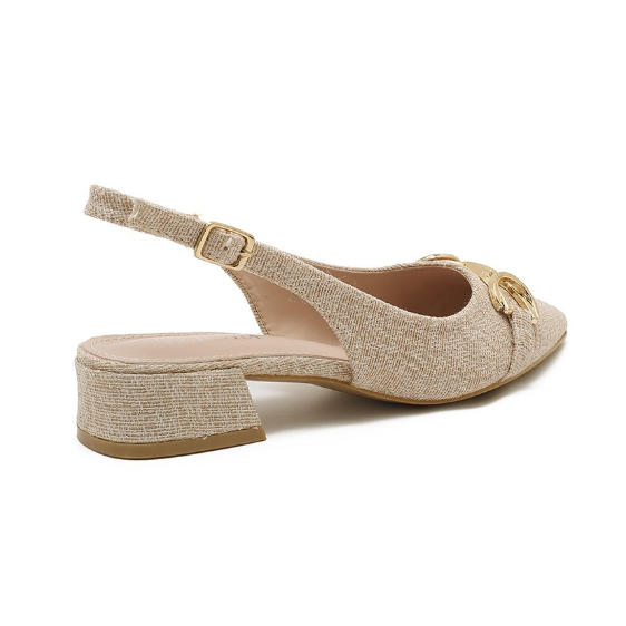 Escarpins Slingback à Mors Doré