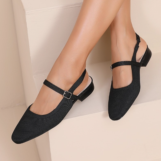 Ballerines en Mesh Doré – Confort & Éclat
