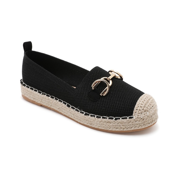 Espadrilles Plates à Mors Doré