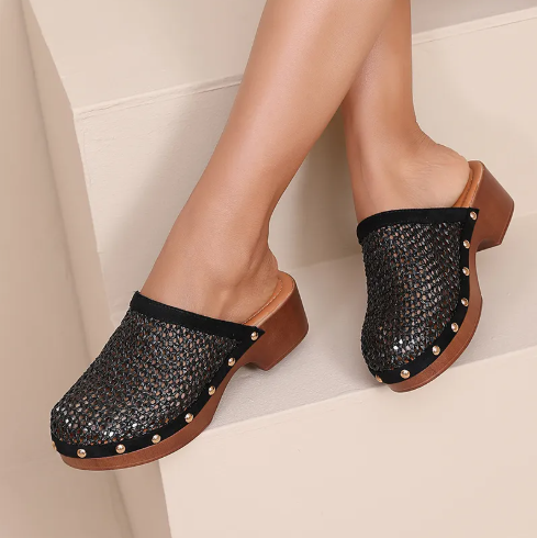 Sabots en Cuir Tressé