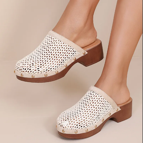 Sabots en Cuir Tressé