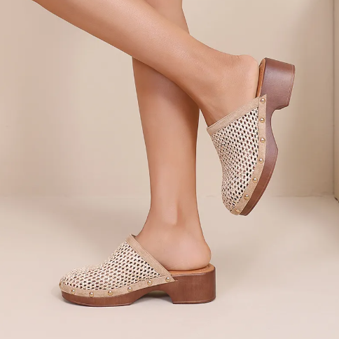 Sabots en Cuir Tressé