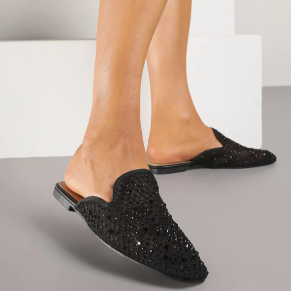 Babouche Pointues "Éclat de Nuit"