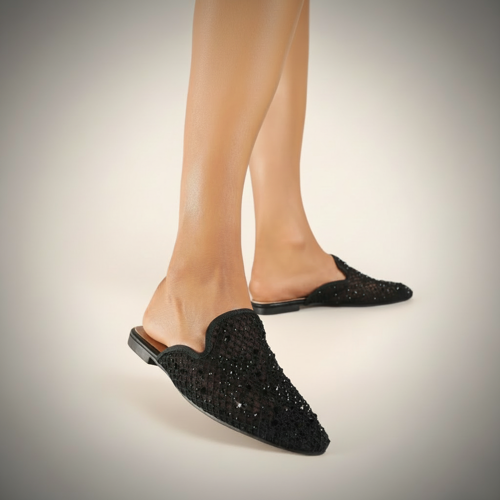 Babouche Pointues "Éclat de Nuit"