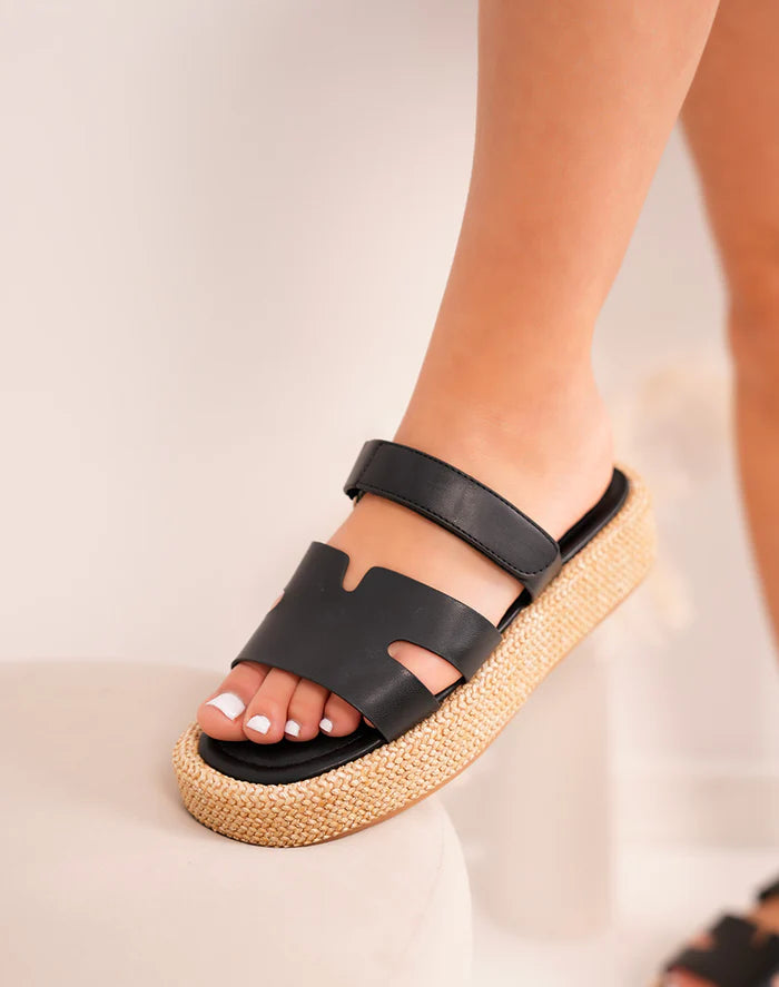 Sandales à plateforme avec velcro ERYNN