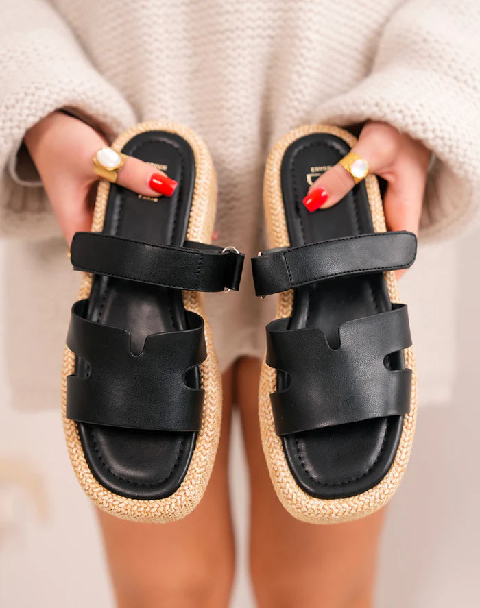 Sandales à plateforme avec velcro ERYNN