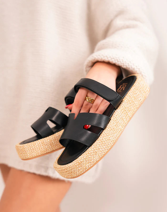 Sandales à plateforme avec velcro ERYNN
