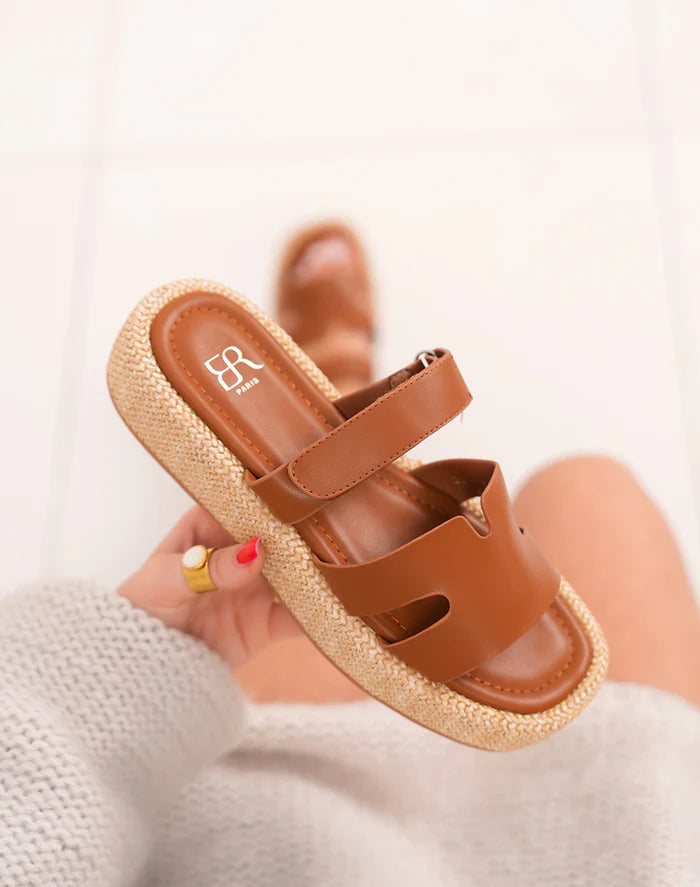 Sandales à plateforme avec velcro ERYNN