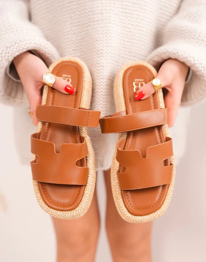 Sandales à plateforme avec velcro ERYNN