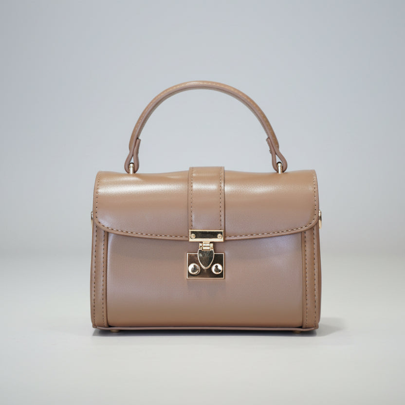Sac Kelly Élégant aux Tons Noir et Camel