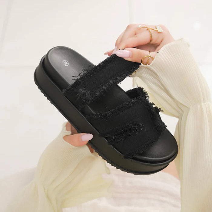 Sandales Plateformes "Frayed Edge"