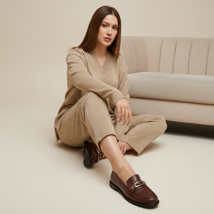 Mocassins avec boucle décorative