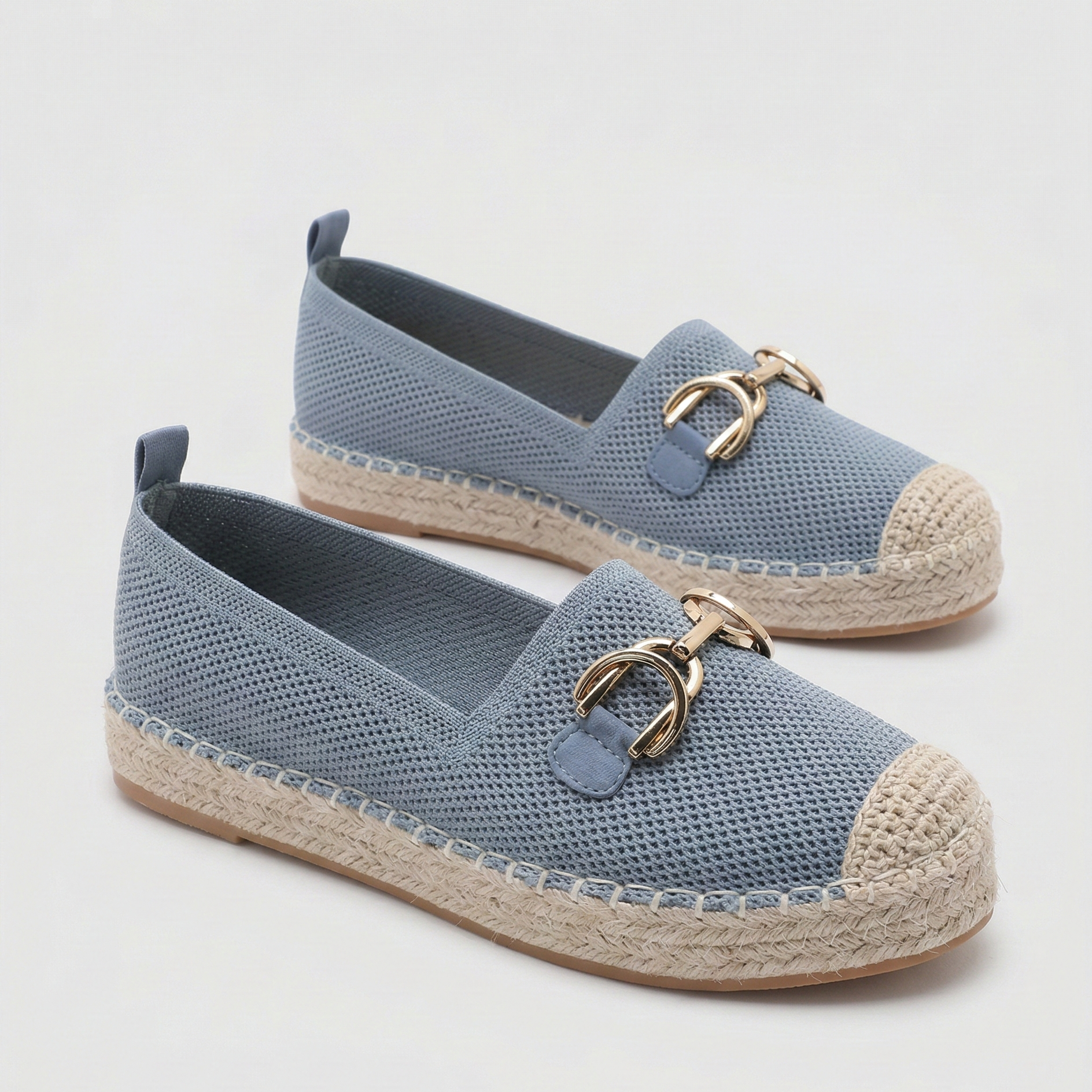 Espadrilles Plates à Mors Doré