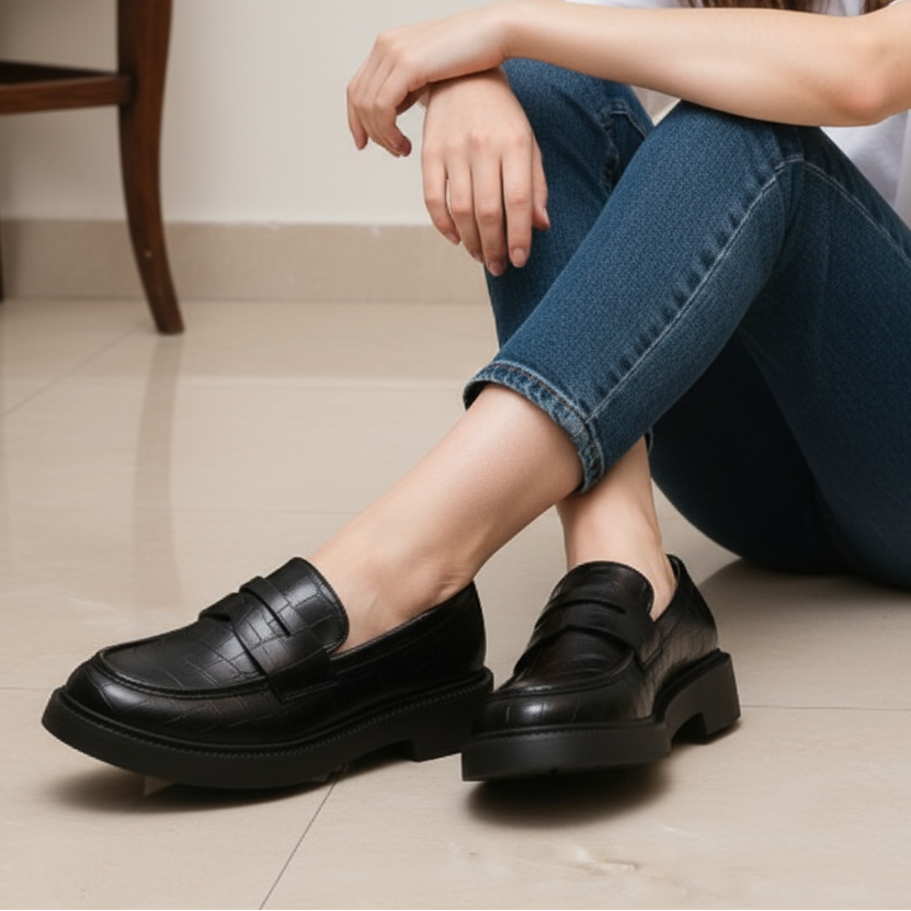 Mocassins à semelle épaisse