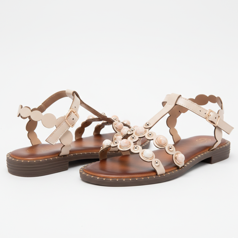 sandale femme avec perle