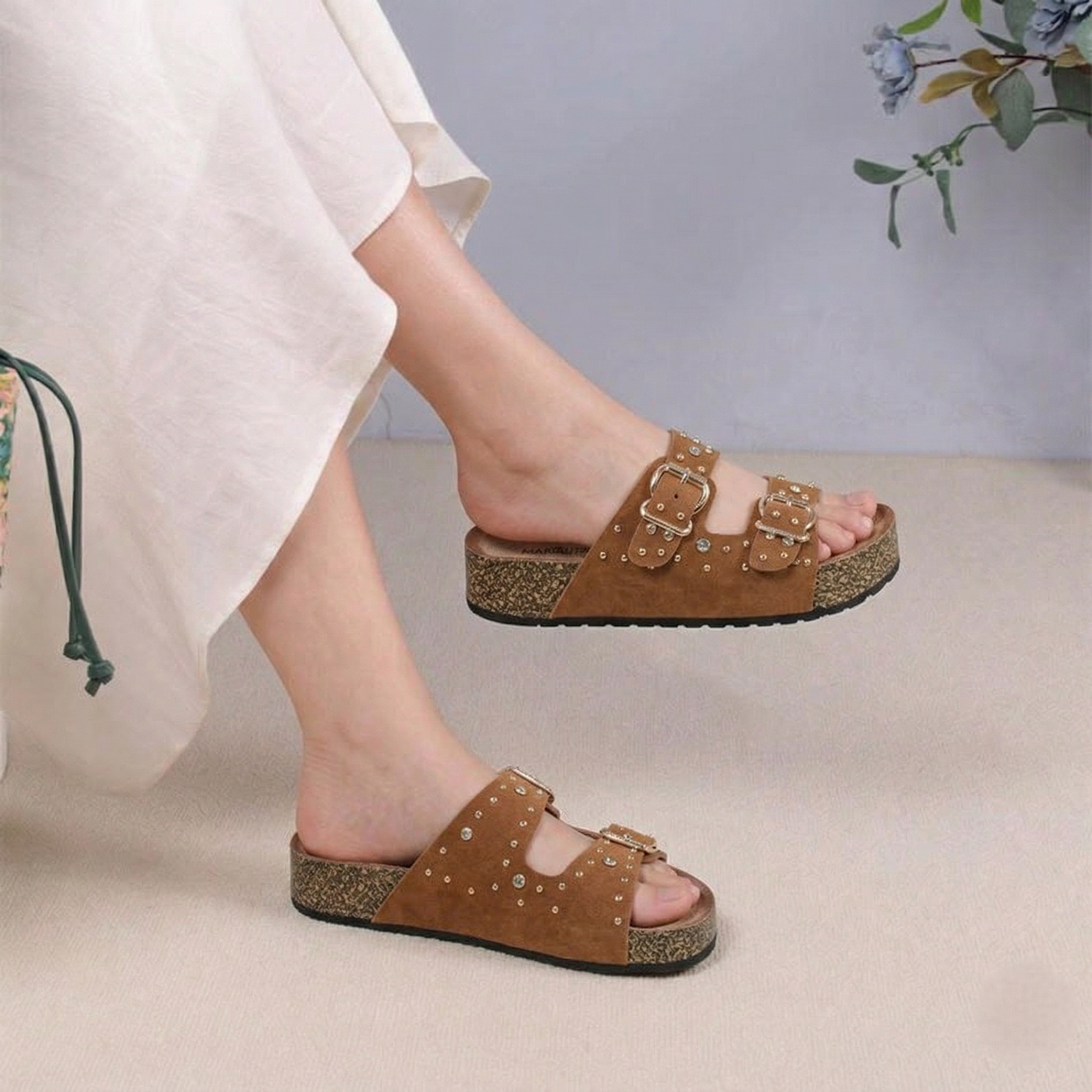 Sandales Tendance à Double Bride