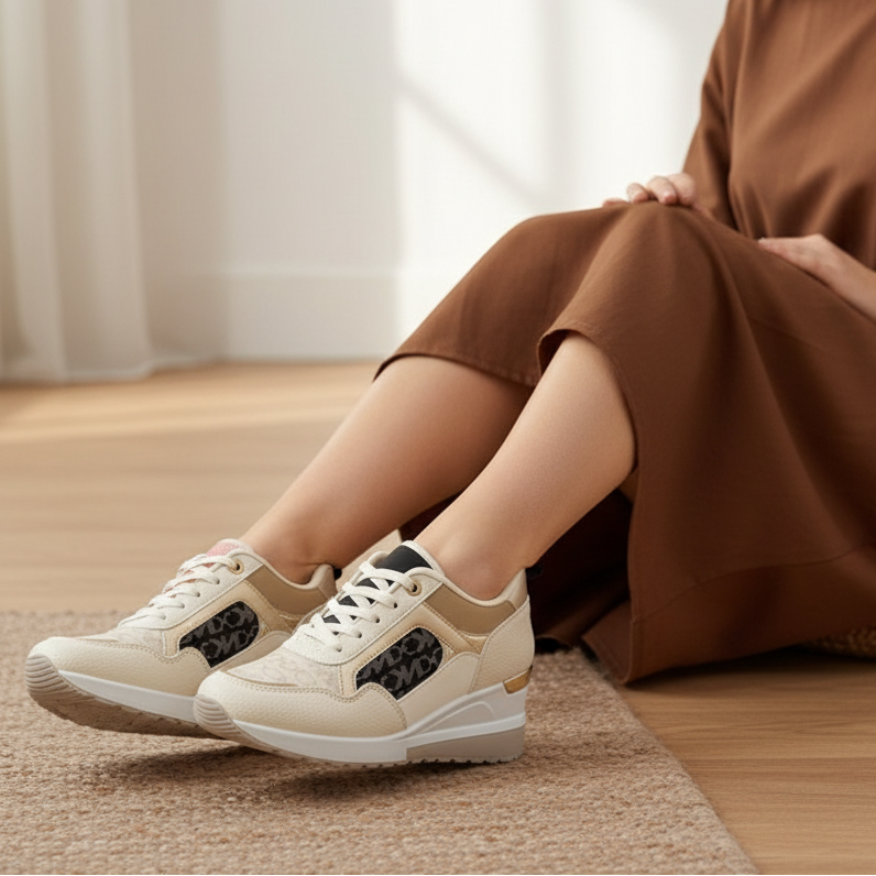 Baskets à plateforme multicolores