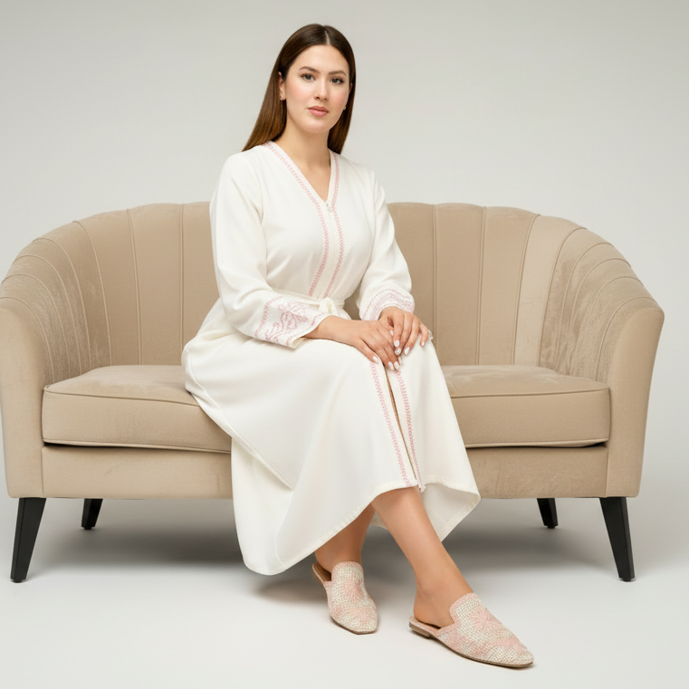 Babouche Plates à Broderies Florales