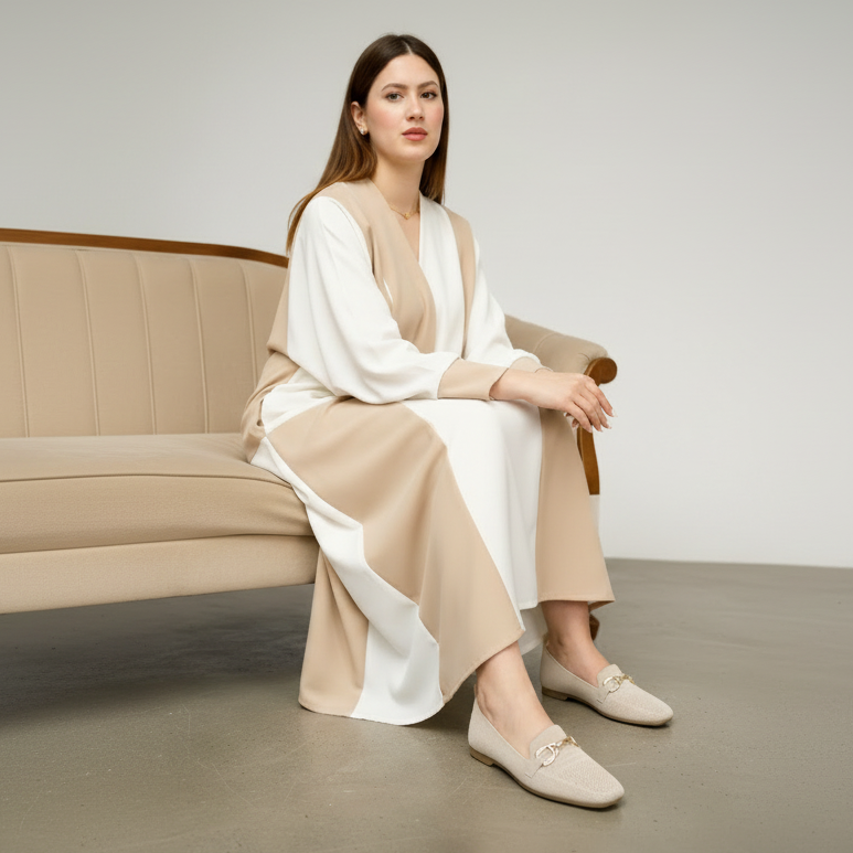 Mocassins en maille texturée et boucle métallique décoratif