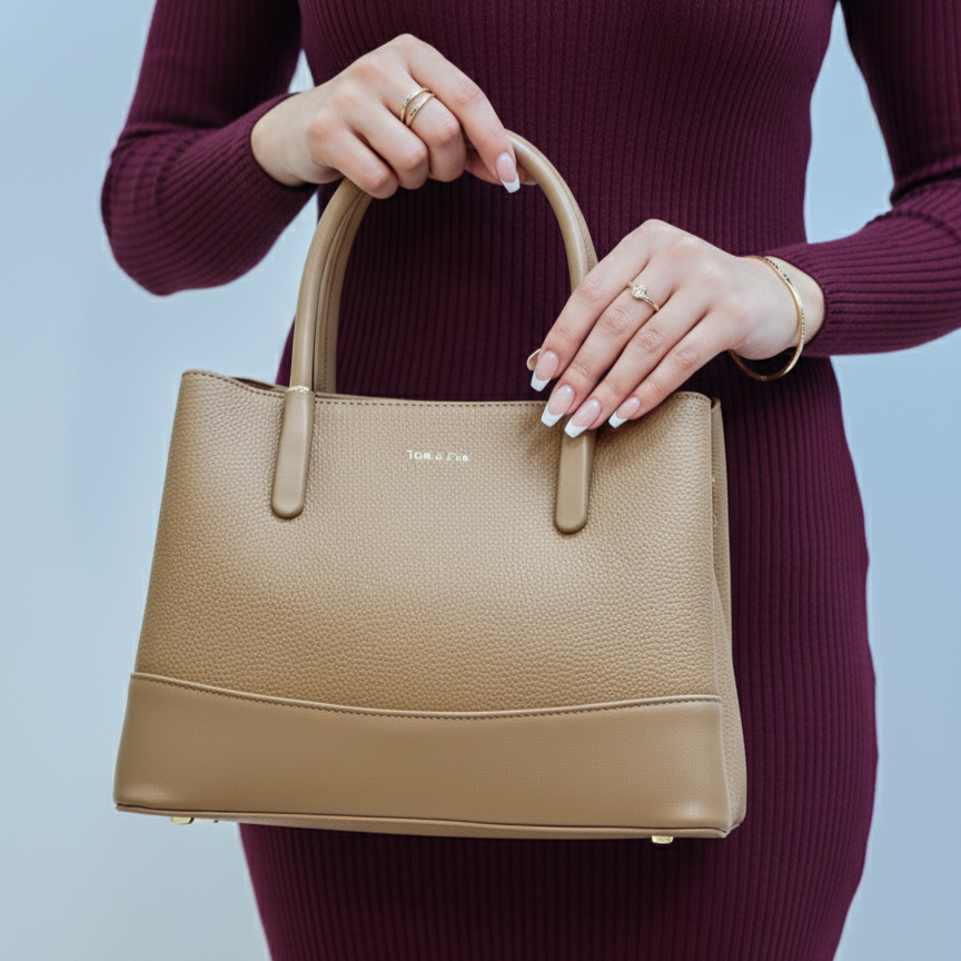 Medium Sac à Main Effet Cuir Grainé