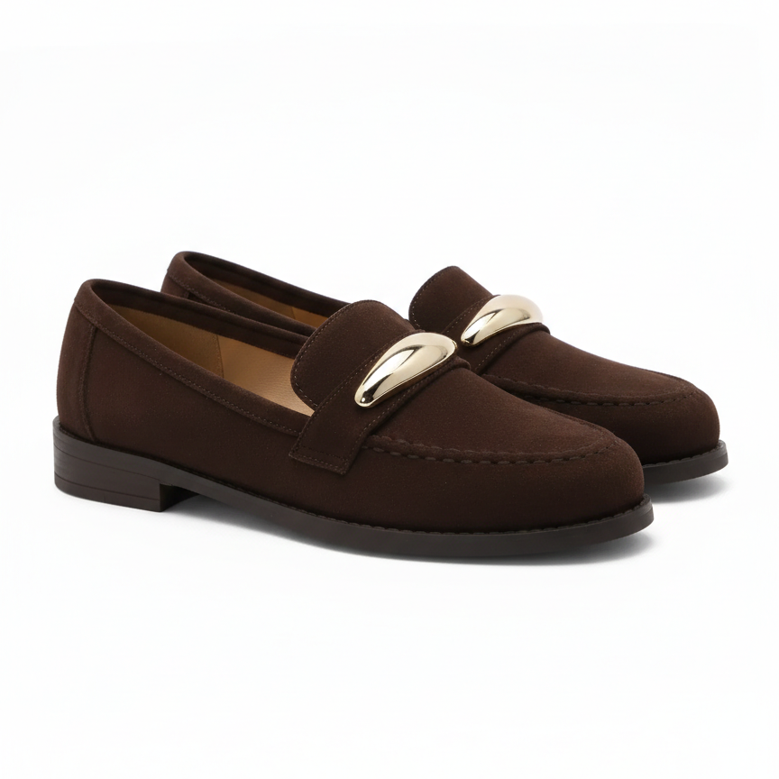 Mocassins avec accessoires doré