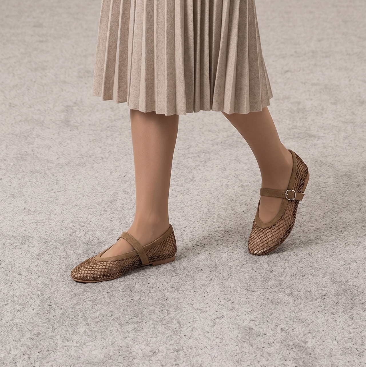 Ballerines Mary Jane en Résille