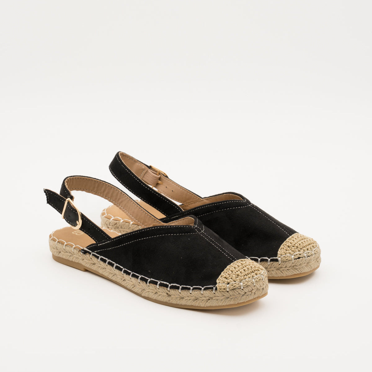 Babouche compensées en suédine