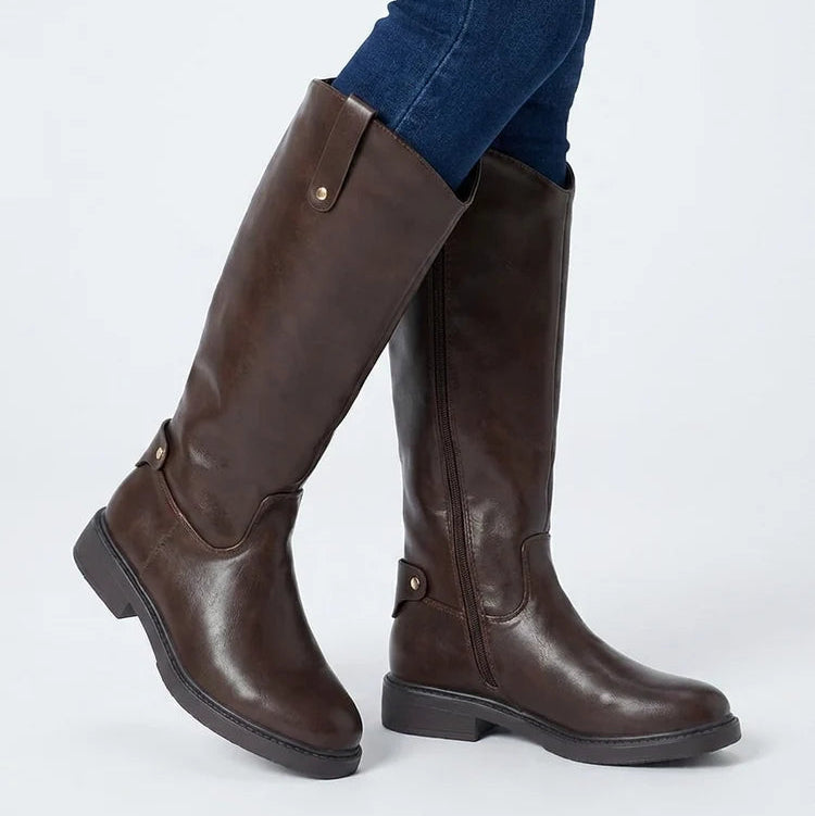 Bottes style cavalière en simili