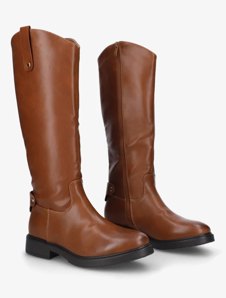Bottes style cavalière en simili