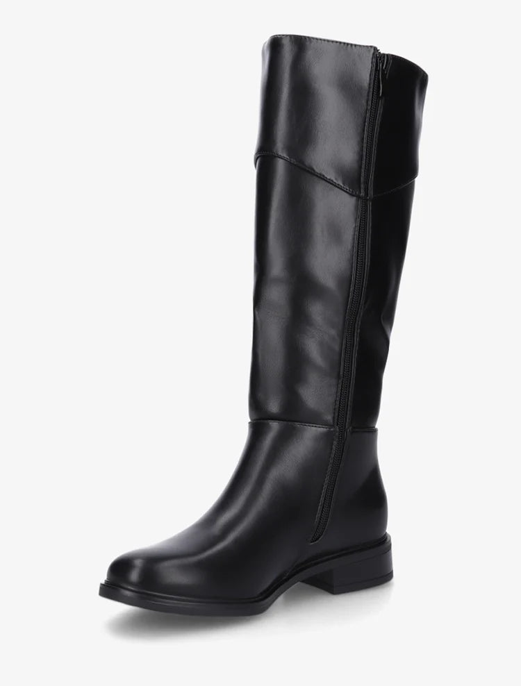 Bottes simili talon bloc empiècement métal