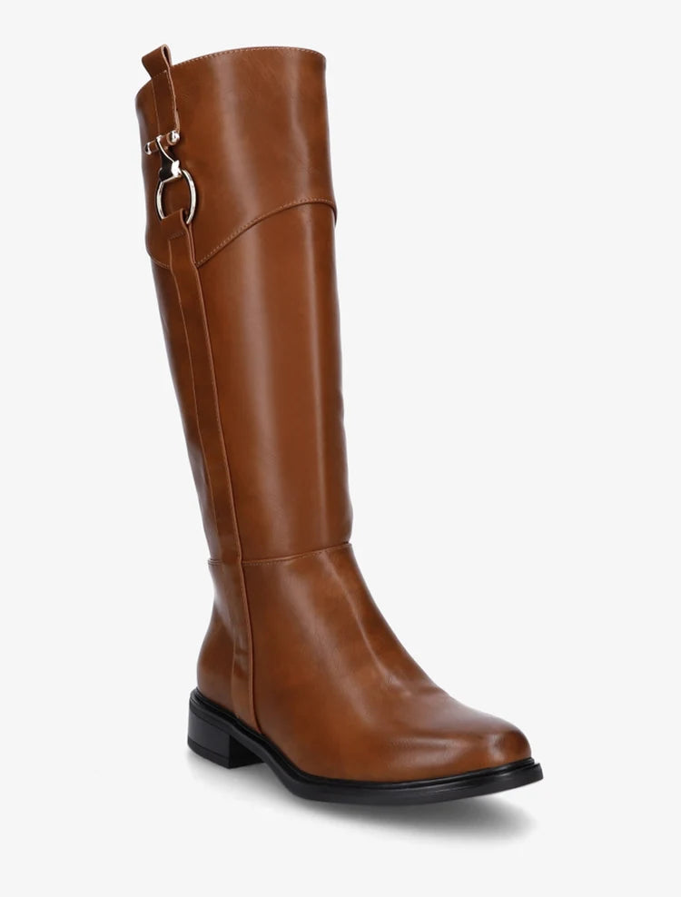 Bottes simili talon bloc empiècement métal