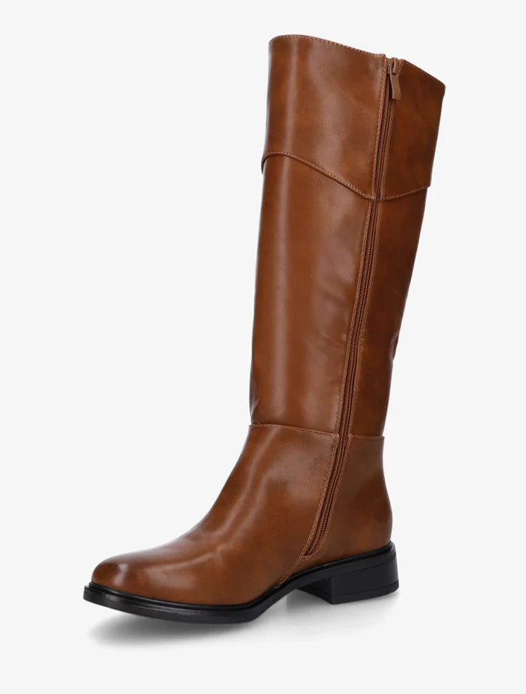 Bottes simili talon bloc empiècement métal