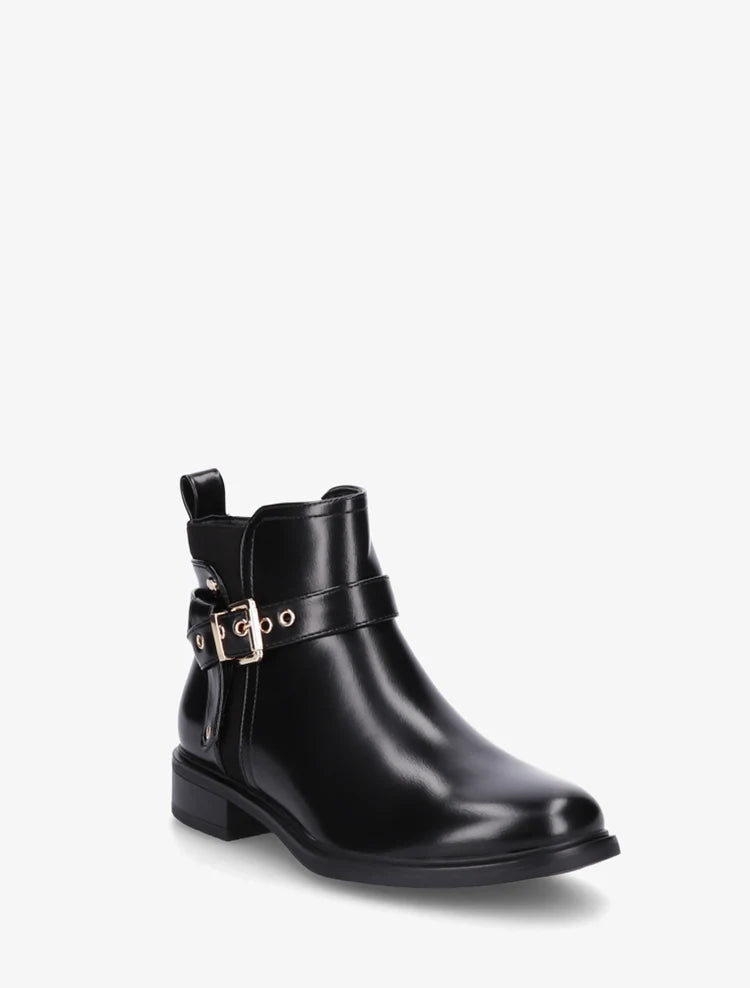 Bottines à talon bloc et boucle