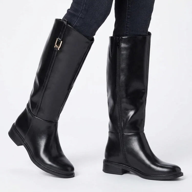 Bottes cavalières talon bloc