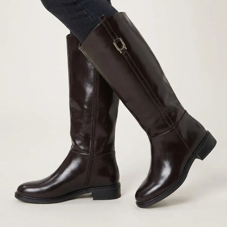 Bottes cavalières talon bloc