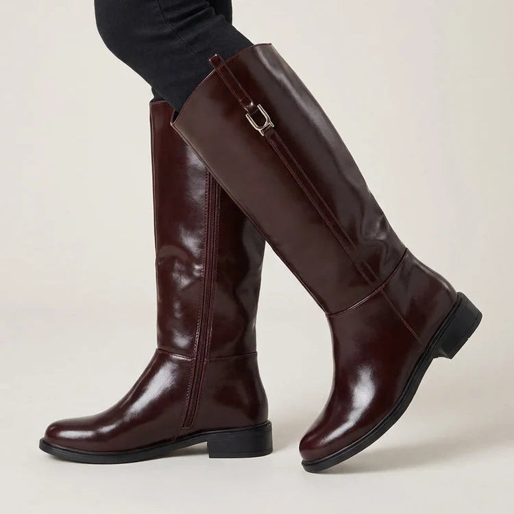Bottes cavalières talon bloc