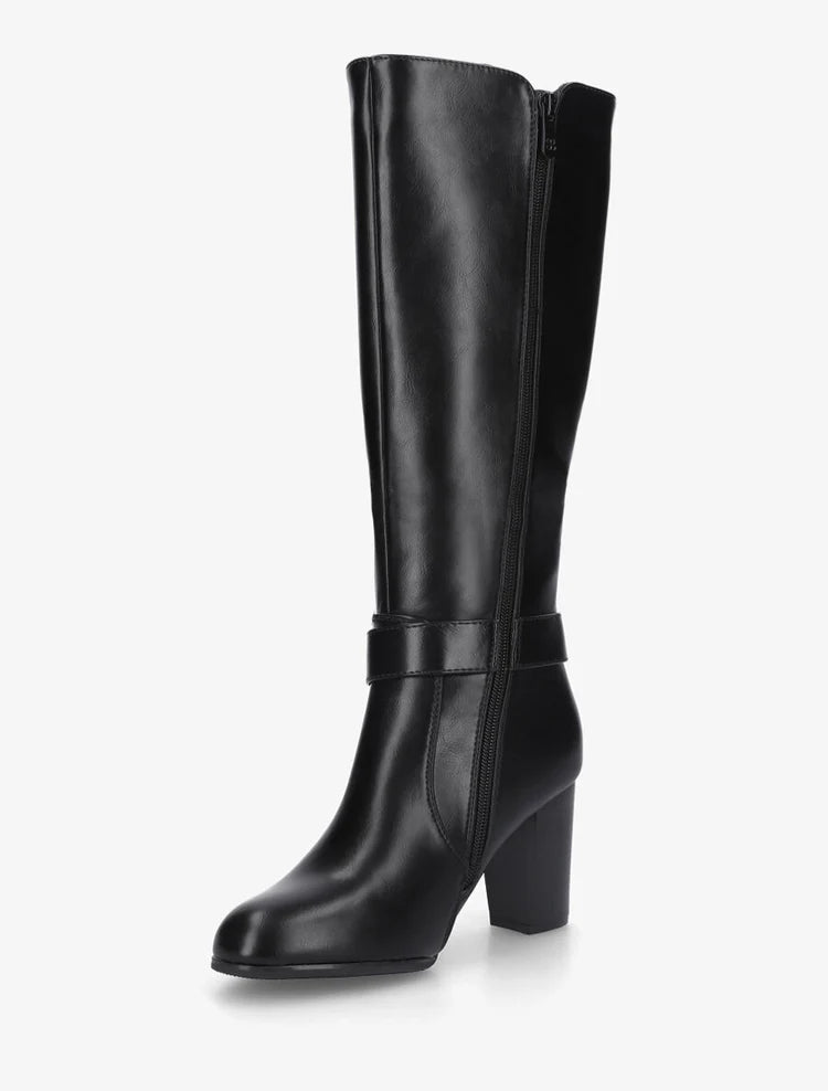 Bottes élastiquées à talon haut