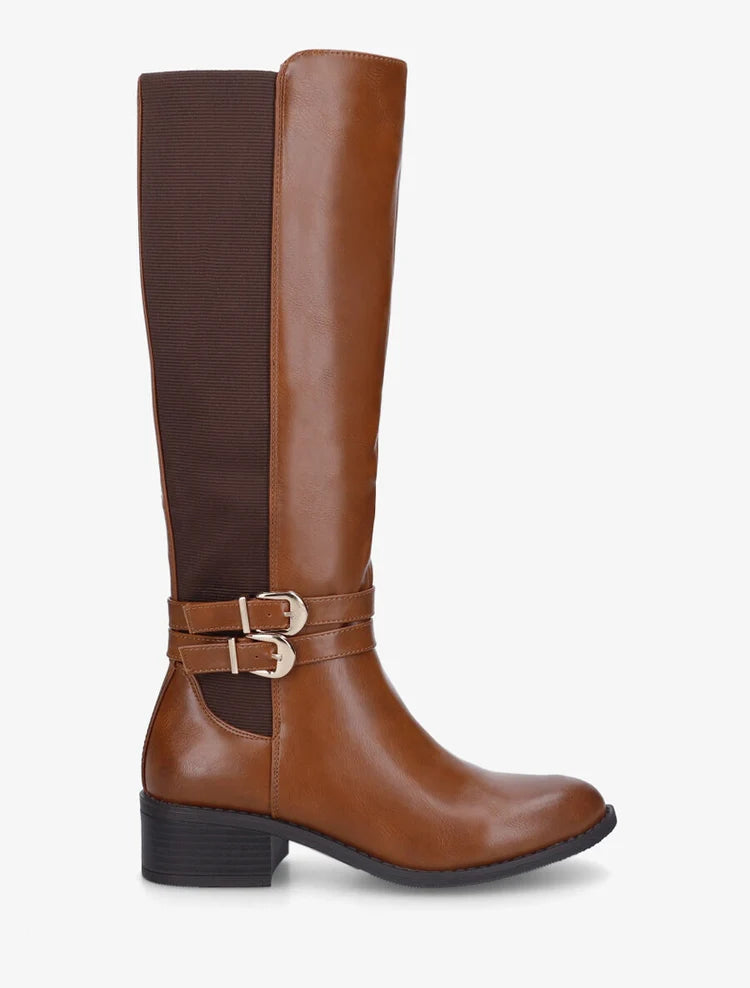 Bottes à sangles et talon bloc